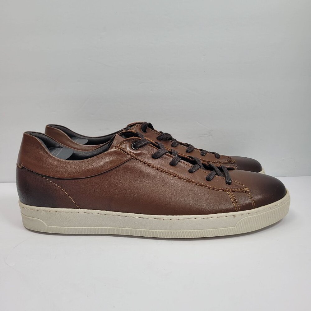 Bruno Magli Diego Men's Brown Leather Casual Dress Sneakers US Size 13M